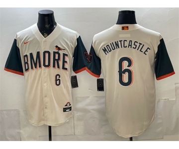 Men's Baltimore Orioles #6 Ryan Mountcastle Natural 2026 City Connect Stadium Stitched Baseball Jersey
