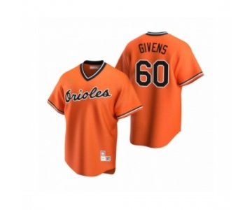 Men's Baltimore Orioles #60 Mychal Givens Nike Orange Cooperstown Collection Alternate Jersey