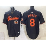 Men's Baltimore Orioles #8 Cal Ripken Jr. Black With Patch Vapor Premier Limited Stitched Baseball Jersey Men's Baltimore Orioles #8 Cal Ripken Jr. Black With Patch Vapor Premier Limited Stitched Baseball Jersey