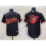 Men's Baltimore Orioles Black Team Big Logo Cool Base Stitched Jersey Men's Baltimore Orioles Black Team Big Logo Cool Base Stitched Jersey