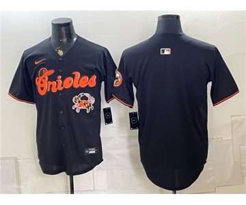 Men's Baltimore Orioles Blank Black With Patch Vapor Premier Limited Stitched Baseball Jersey