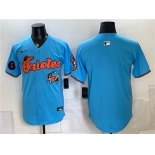 Men's Baltimore Orioles Blank Blue With Patch Vapor Premier Limited Stitched Baseball Jersey