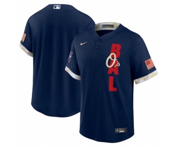 Men's Baltimore Orioles Blank Nike Navy 2021 MLB All-Star Game Replica Jersey