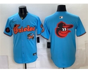 Men's Baltimore Orioles Team Big Logo Blue With Patch Vapor Premier Limited Stitched Baseball Jersey Men's Baltimore Orioles Team Big Logo Blue With Patch Vapor Premier Limited Stitched Baseball Jersey
