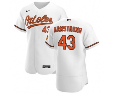 Men's Nike Baltimore Orioles #43 Shawn Armstrong White Home 2020 Authentic Player Baseball Jersey