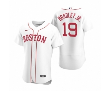 Men Boston Red Sox #19 Jackie Bradley Jr. Nike White Authentic 2020 Alternate Jersey