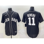 Men's Boston Red Sox #11 Rafael Devers Black Lights Out Limited Stitched Baseball Jersey Men's Boston Red Sox #11 Rafael Devers Black Lights Out Limited Stitched Baseball Jersey