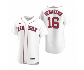 Men's Boston Red Sox #16 Andrew Benintendi Nike White Authentic 2020 Home Jersey