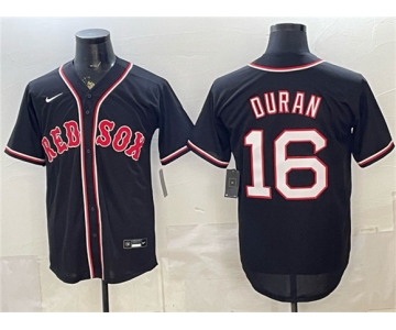 Men's Boston Red Sox #16 Jarren Duran 2026 Fashion Replica Black Out Stitched Baseball Jersey