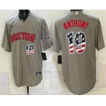 Men's Boston Red Sox #19 Roman Anthony Grey 2026 USA 250 Fourth of July Home Stitched Jersey