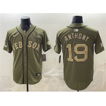Men's Boston Red Sox #19 Roman Anthony Olive Armed Forces Day Cool Base Stitched Baseball Jersey Men's Boston Red Sox #19 Roman Anthony Olive Armed Forces Day Cool Base Stitched Baseball Jersey