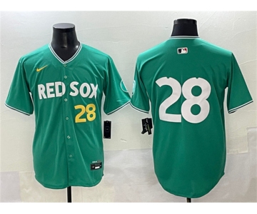 Men's Boston Red Sox #28 Kristian Campbell Green 2025 City Connect Limited Stitched Baseball Jersey