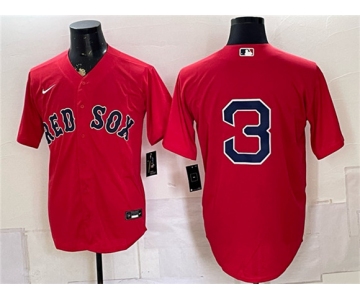 Men's Boston Red Sox #3 Ceddanne Rafaela Red Cool Base Stitched Baseball Jersey