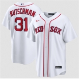 Men's Boston Red Sox #31 Adley Rutschman White Cool Base Stitched Baseball Jersey