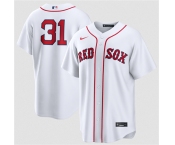 Men's Boston Red Sox #31 Adley Rutschman White No Name Cool Base Stitched Baseball Jersey Men's Boston Red Sox #31 Adley Rutschman White No Name Cool Base Stitched Baseball Jersey