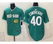 Men's Boston Red Sox #40 Willson Contreras Green 2025 City Connect Limited Stitched Baseball Jersey Men's Boston Red Sox #40 Willson Contreras Green 2025 City Connect Limited Stitched Baseball Jersey