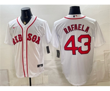 Men's Boston Red Sox #43 Ceddanne Rafaela White Cool Base Stitched Baseball Jersey