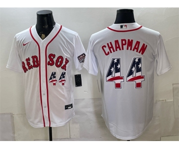 Men's Boston Red Sox #44 Aroldis Chapman White 2026 USA 250 Fourth of July Home Stitched Baseball Jersey
