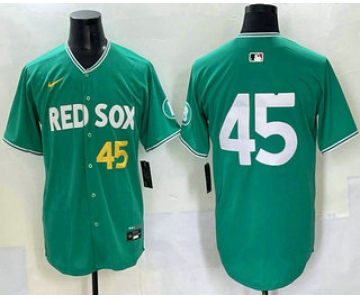 Men's Boston Red Sox #45 Pedro Martinez Green 2025 City Connect Limited Jersey