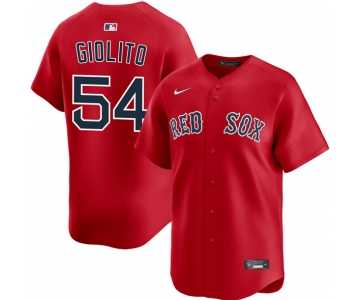 Men's Boston Red Sox #54 Lucas Giolito Red 2025 Alternate Limited Stitched Baseball Jersey