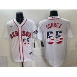 Men's Boston Red Sox #55 Ranger Suarez White 2026 USA 250 Fourth of July Home Stitched Baseball Jersey Men's Boston Red Sox #55 Ranger Suarez White 2026 USA 250 Fourth of July Home Stitched Baseball Jersey