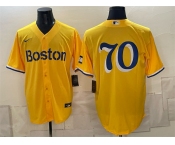 Men's Boston Red Sox #70 Payton Tolle Gold City Connect Stitched Baseball Jersey Men's Boston Red Sox #70 Payton Tolle Gold City Connect Stitched Baseball Jersey