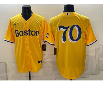 Men's Boston Red Sox #70 Payton Tolle Gold City Connect Stitched Baseball Jersey
