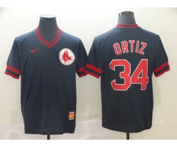 Men's Nike Boston Red Sox  #34 David Ortiz  Navy Blue M&N MLB Jersey