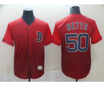 Men's Nike Boston Red Sox #50 Mookie Betts Red Drift Fashion MLB Jersey