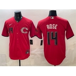 Men's Cincinnati Reds #14 Pete Rose Red 2026 City Connect Stadium Stitched Baseball Jersey Men's Cincinnati Reds #14 Pete Rose Red 2026 City Connect Stadium Stitched Baseball Jersey