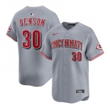 Men's Cincinnati Reds #30 Will Benson Gray Road Limited Stitched Baseball Jersey