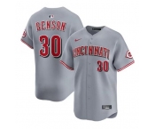 Men's Cincinnati Reds #30 Will Benson Gray Road Limited Stitched Baseball Jersey Men's Cincinnati Reds #30 Will Benson Gray Road Limited Stitched Baseball Jersey