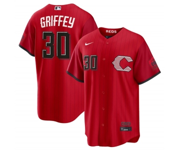 Men's Cincinnati Reds #30 Will Benson Red 2026 City Connect Stadium Stitched Baseball Jersey