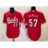 Men's Cincinnati Reds #57 Julian Garcia Red Stitched Baseball Jersey