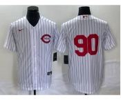 Men's Cincinnati Reds #90 White 2022 Field of Dreams Cool Base Jersey