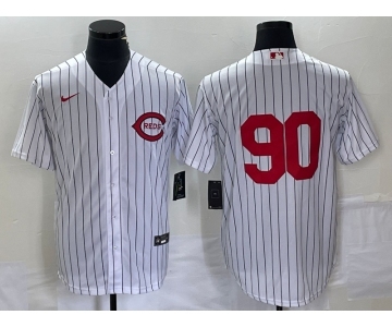 Men's Cincinnati Reds #90 White 2022 Field of Dreams Cool Base Jersey