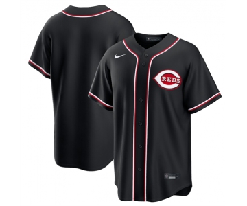 Men's Cincinnati Reds Blank Black Out Stitched Baseball Jersey