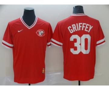 Men's Nike Cincinnati Reds #30 Ken Griffey Red M&N MLB Jersey