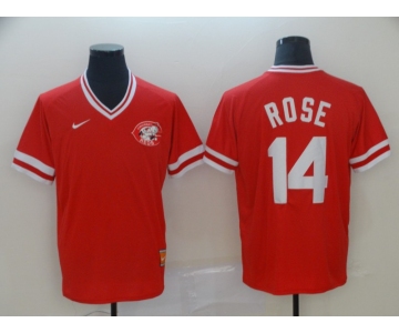Men's Nike Majestic Cincinnati Reds #14 Pete Rose Red M&N MLB Jersey