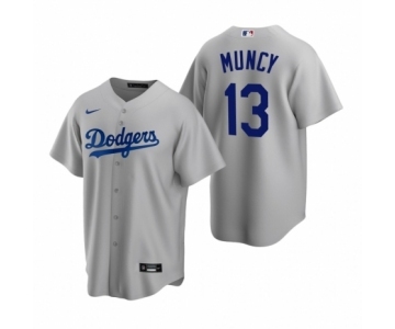 Los Angeles Dodgers #13 Max Muncy Nike Gray Replica Alternate Jersey