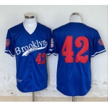 Men's Brooklyn Dodgers #42 Jackie Robinson Royal Stitched Baseball Jersey
