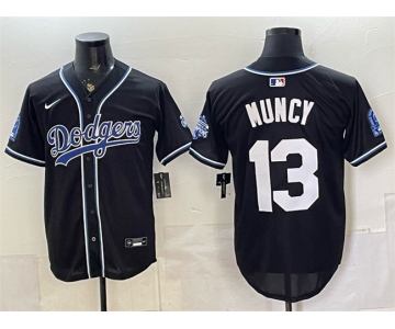 Men's Los Angeles Dodgers #13 Max Muncy B2B Champs 2026 Black Out Style Vapor Limited Stitched Baseball Jersey