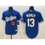 Men's Los Angeles Dodgers #13 Max Muncy Royal 2026 Alternate Gold Collection Stadium Stitched Baseball Jersey