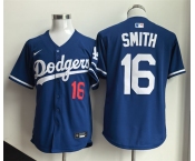 Men's Los Angeles Dodgers #16 Will Smith Royal Limited Stitched Baseball Jersey