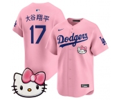 Men's Los Angeles Dodgers #17 大谷翔平 Pink 2025 Hello Kitty Vapor Limited Stitched Baseball Jersey