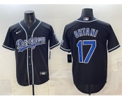 Men's Los Angeles Dodgers #17 Shohei Ohtani Black Fashion Cool Base Stitched Baseball Jersey Men's Los Angeles Dodgers #17 Shohei Ohtani Black Fashion Cool Base Stitched Baseball Jersey