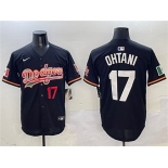 Men's Los Angeles Dodgers #17 Shohei Ohtani Black Mexico Limited Stitched Baseball Jersey