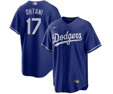 Men's Los Angeles Dodgers #17 Shohei Ohtani Blue Cool Base Stitched Jersey