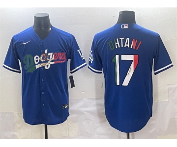Men's Los Angeles Dodgers #17 Shohei Ohtani Blue Mexico Stitched Jersey