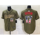 Men's Los Angeles Dodgers #17 Shohei Ohtani Olive 2026 Armed Forces Day 250 Fourth of July Stitched Baseball Jersey Men's Los Angeles Dodgers #17 Shohei Ohtani Olive 2026 Armed Forces Day 250 Fourth of July Stitched Baseball Jersey